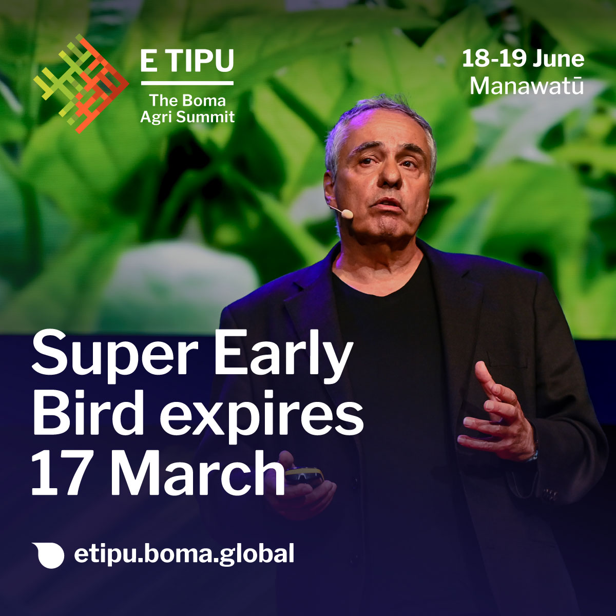 Super Early Bird tickets for #ETipu2024  expire this Sunday, March 17 🐓

Join us in the heart of Manawatū 18-19 June 2024. Explore cutting-edge trends, innovations, challenges, and solutions shared by industry trailblazers.

Tickets: bit.ly/4aaw9wc