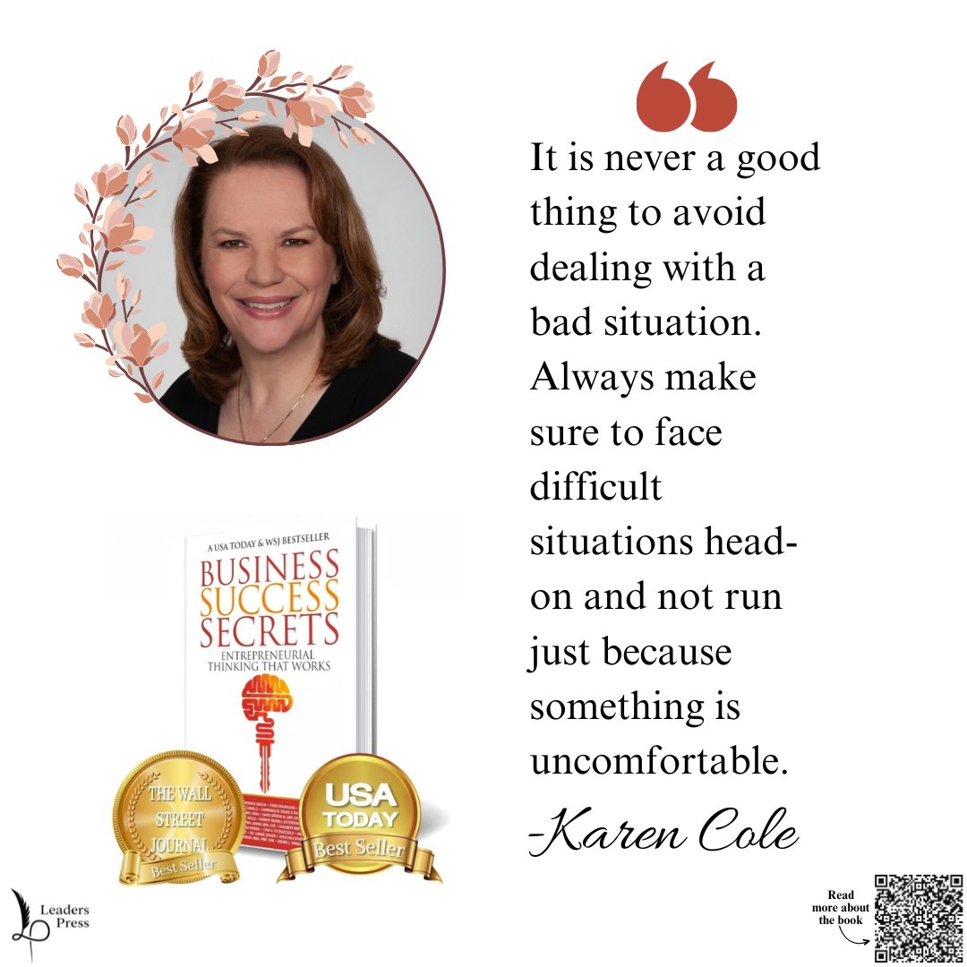 Book Quote Monday! 

Let's hear it from one of our USA Today and Wall Street Journal Best Selling Author for the book Business Success Secrets, Karen Cole.

#BookQuote #Quote #Action #JustDoIt #BestSellingBook #BestSellingAuthor #BestSellingPublisher