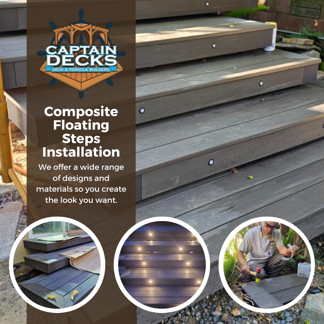 captain_decks's tweet image. Captain Decks specializes in enhancing outdoor spaces with expert floating step installations, using durable and low-maintenance TimberTech decking materials. For a free quote, visit captaindecks.com. 
 
.
 
.
 
.
 
#deckbuilder #deckbuilders #Sandiegodecking