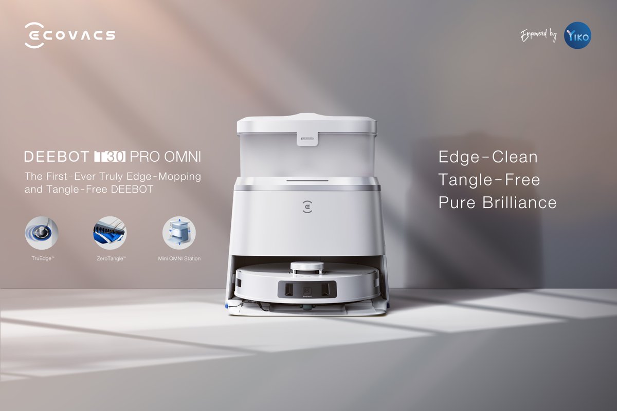 🌟 Meet ECOVACS’ brand-new #DEEBOTT30 Family, a symphony of precision and sophistication! Upgrade your cleaning with: 📐 TruEdge™ Adaptive Edge Mopping 💨 ZeroTangle™ Anti-Tangle Technology 🏡 Mini OMNI Station 💪🏻 11000Pa Powerful Suction and More! #TruEdge #ZeroTangle