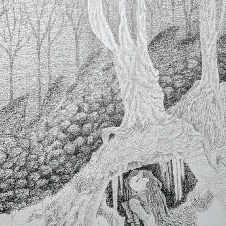 EmilyZelasko's tweet photo. Work in progress
#emilyzelaskoart #pencil #fantasyart #spookyart #dragon #woods #spookyart #spookyillustration #illustration #illustrator #art #artist #wimsicalart #dragonart #drawfirfun #makeart #traditionalart #graphite #shadingdrawing #simpleshapes #forest #spookyforest https://t.co/R1Dop6lDIo