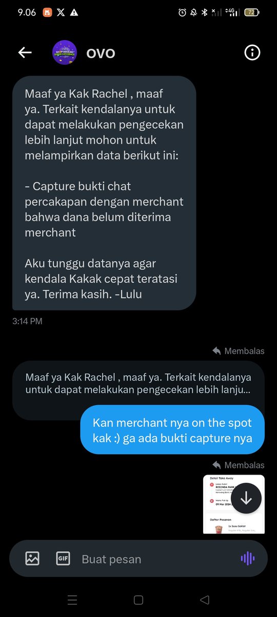 honeybee_jay's tweet photo. Beli minuman 22k pembayaran ga msk ke app janji jiwa sampai transaksi kadaluarsa dan duit tidak balik. Padahal sudah ada bukti transaksi, chat cust service via DM dan aplikasi. Apa tdk ada riwayat transaksi didata ovo smp bukti transaksi pun seperti tdk valid @ovo_id @JanjiJiwaID https://t.co/wAcQJMAT7P