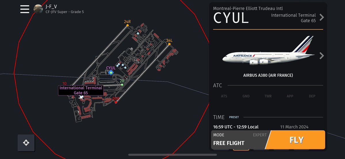 Topkick55's tweet photo. @infiniteflight CYUL - LFPG!! https://t.co/PsPeTssGO4