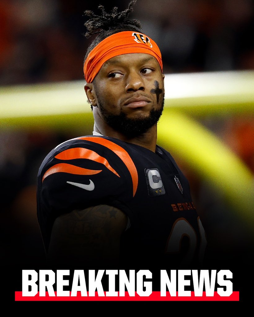 AdamSchefter's tweet photo. And the Bengals have released RB Joe Mixon, per source. https://t.co/07g1C4CblK