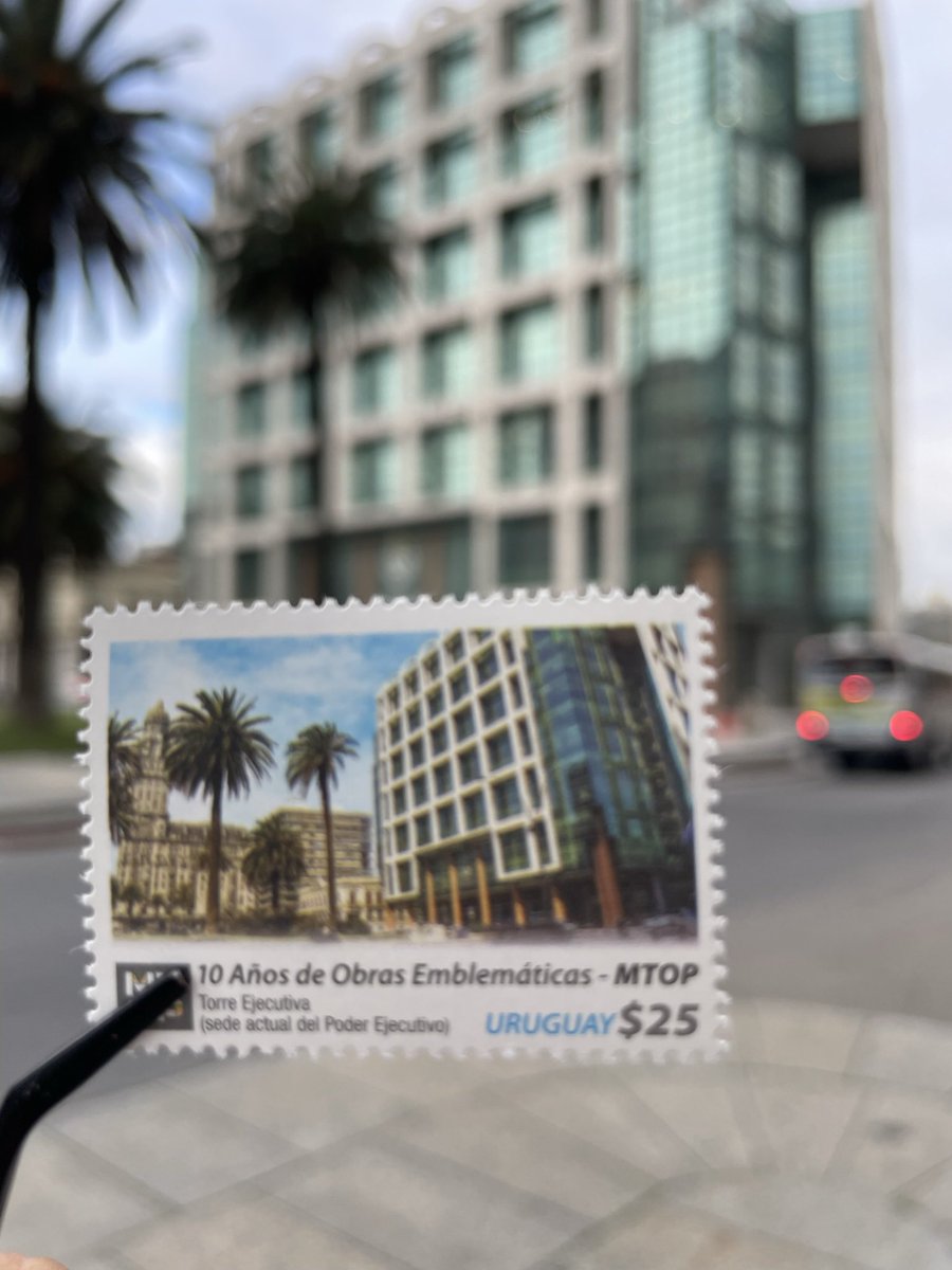 GPhilatelist's tweet photo. The Executive Tower is Uruguay's modern government headquarters facing Independence Square. Built in 2009, it's both praised for its design and criticized for its contrast with historic surroundings.  #Montevideo #Uruguay
#xtremephilately https://t.co/Px3EnmuX1g