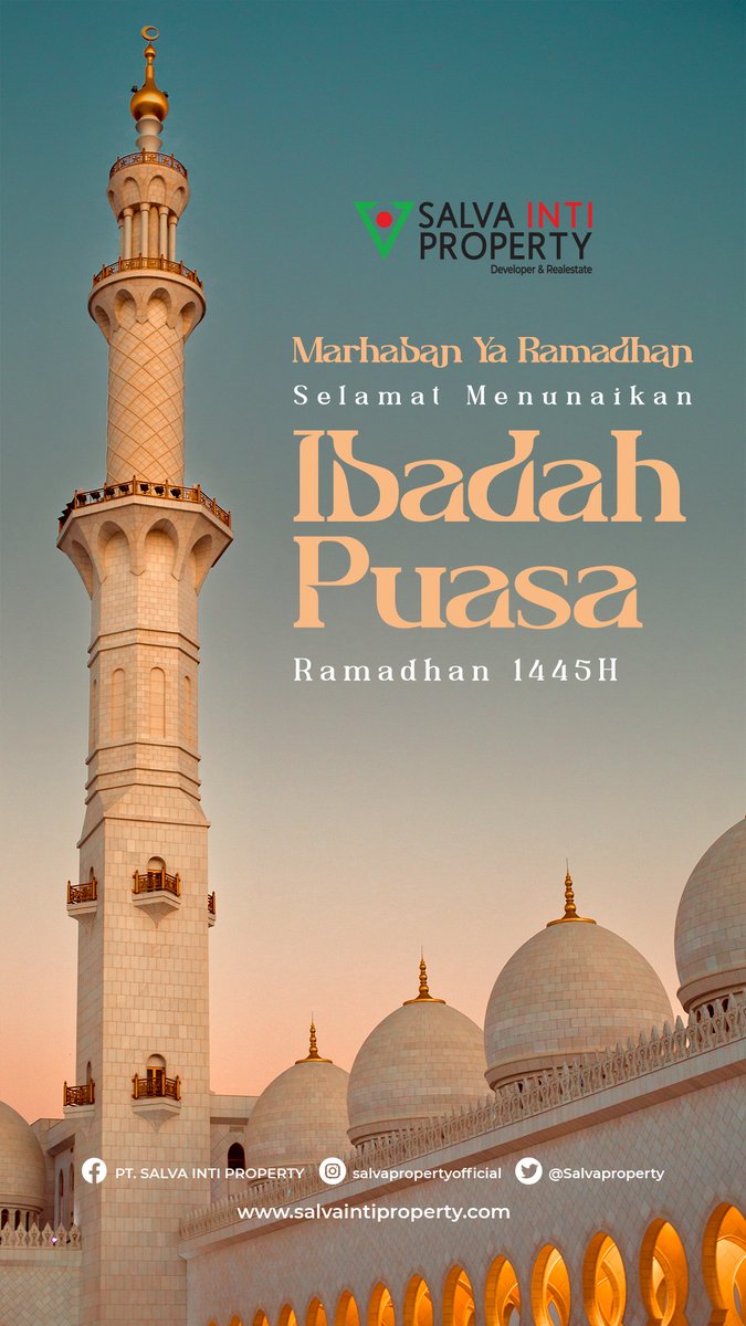 salvaproperty's tweet photo. Marhaban Ya Ramadhan, Selamat Menunaikan Ibadah Puasa Teman Salva! https://t.co/RvYoEzxFxA