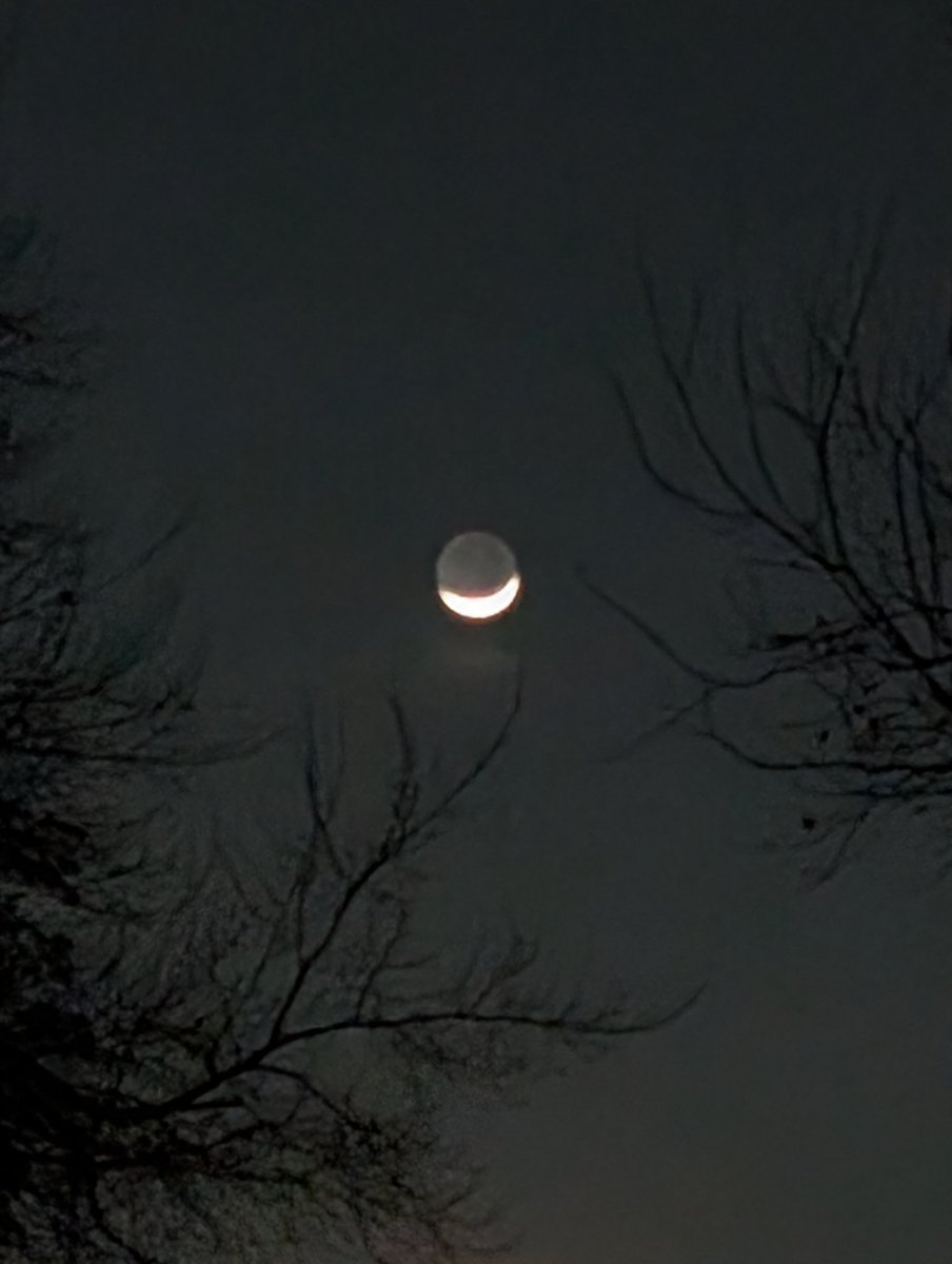 I got this neat shot of the moon.