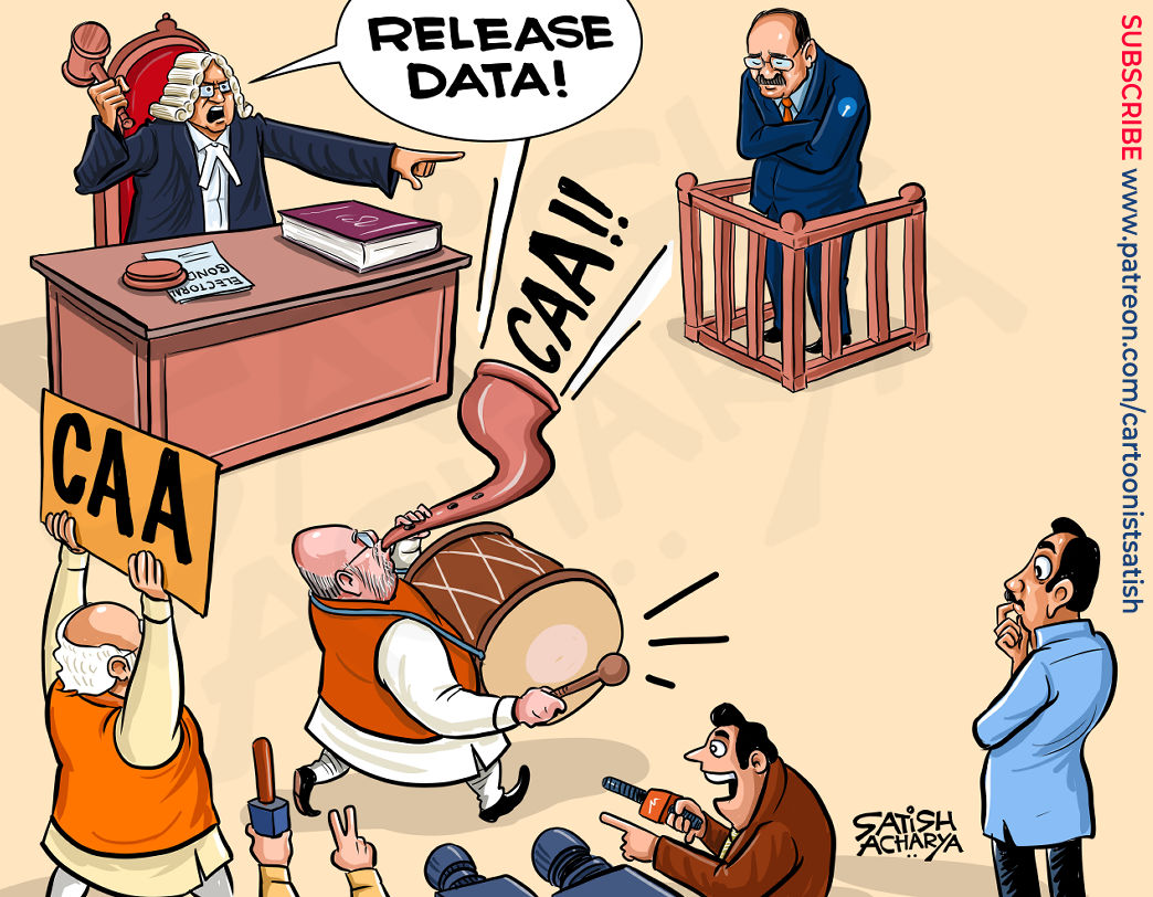 satishacharya's tweet photo. Diversion. #ElectoralBonds #CAA #2024elections https://t.co/YhunQfWFHY