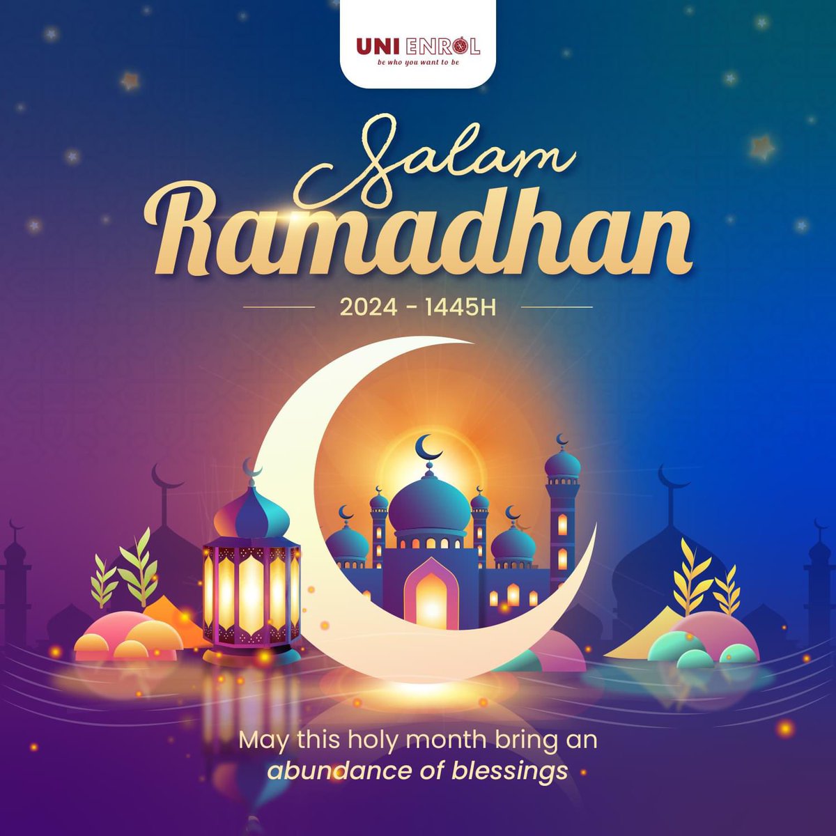 unienrol's tweet photo. Uni Enrol wishes the Muslim community a blessed month of Ramadan ✨🌙 Selamat Berpuasa! 🕌 May this holy month bring you immense joy and blessings.

#unienrol #selamatberpuasa #ramadan2024 https://t.co/HfB8kVp1Ww