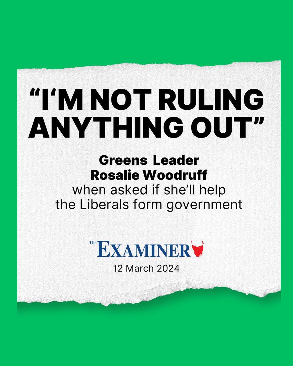 How many @tasmaniangreens supporters want to see a Liberal Government? If you want to make sure the Liberals don't get another term, vote Labor. #politas