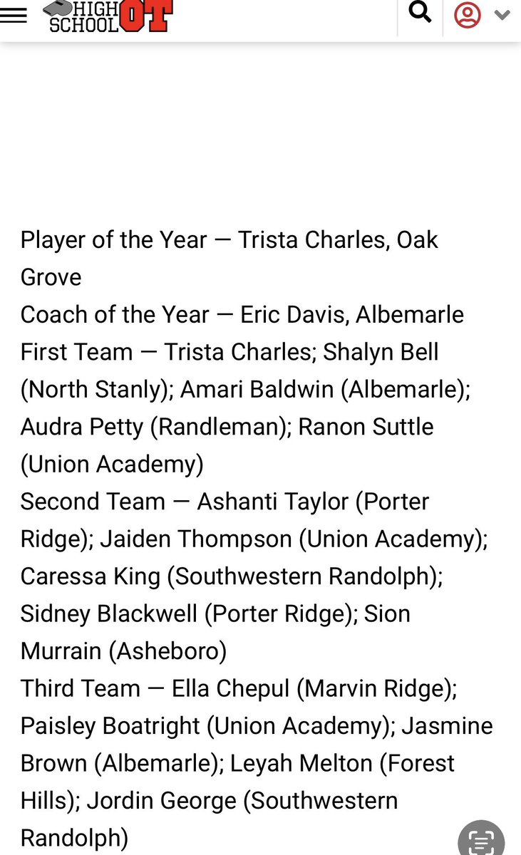 Very blessed to be included on First Team all District by @The_NCBCA and excited that my teammates earned a spot as well. Congratulations to everyone chosen! @UAathletics @tralmccomb @HeatherMacy2FTN @UCHOOPS @DelaneyRudd4