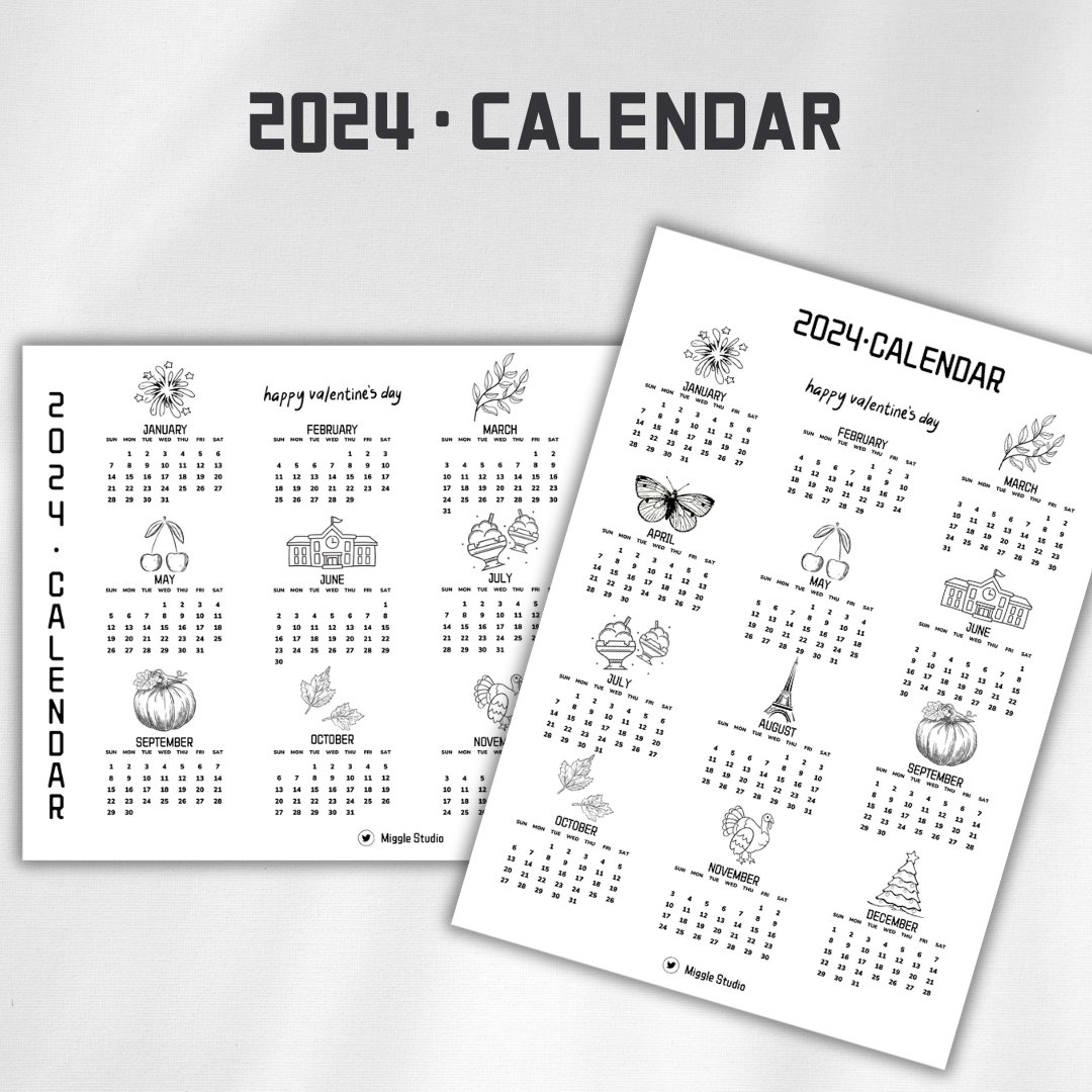 BellinMax's tweet photo. Printable Calendar 2024 - Black and White 📅
Sunday Start | V&amp;H | Instant Download PDF | A4
Visit the link for more information ⬇️
🔗https://t.co/4j2Xj7Piqq

#digitalproduct #digitalproducts2024 #digitalproductstosellonline #digitalproductsforbeginners #calendar2024 https://t.co/P3Qdf3gnId