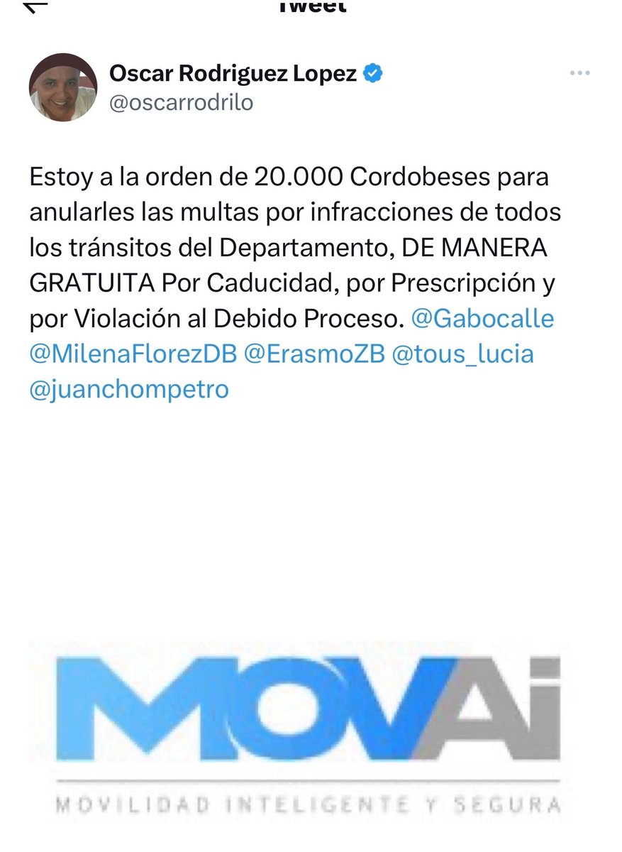 oscarrodril01's tweet photo. He presentado 30 mil #DerechosDePeticion en los #TransitosDeColombiaGratuitamente y el 70% en @TransitoMtr con una efectividad del 80% Y los sabios que manejan el @TransitoMtr creen que la Corrupcion son los #Gestores y no #MOVAI ingenuos⚖️ @kerguelenhugo @EdgardoEspitia https://t.co/OmNOYIVlB2