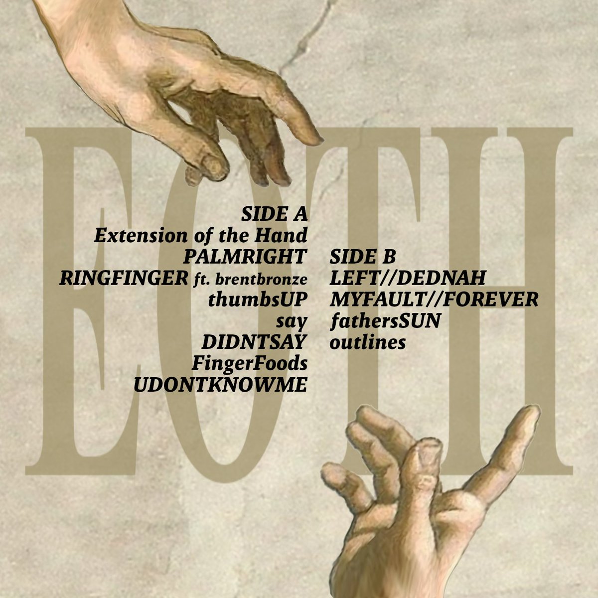 FeelLoInc's tweet photo. HAVE I GOT THE DOUBLE ALBUM EXPERIENCE FOR YALL ‼️‼️‼️

EXTENSION OF THE HAND 🖐👁

PRODUCED BY TEEKOH

https://t.co/wrx48Y21io https://t.co/rVdp5LudGo