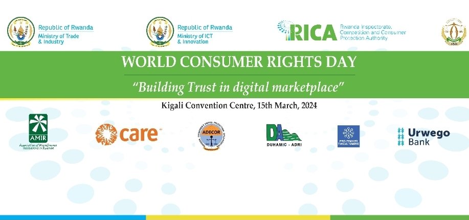 March 15 marks World Consumer Rights Day, a global event dedicated to raising awareness about consumer rights. In #Rwanda, #WCRD2024 focuses on 'Building Trust in the Digital Marketplace,' emphasizing confidence in digital transactions for consumers. #ConsumerRights 🎊🎁