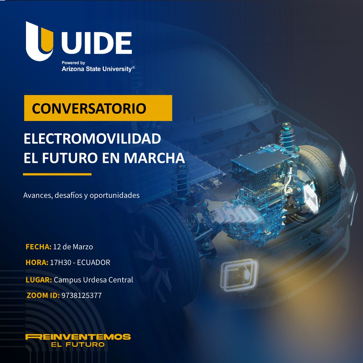 ¡#ComunidadUIDE el futuro se acerca sobre ruedas! 🚗💨 Únete a nosotros para explorar cómo la tecnología está transformando la movilidad urbana y el impacto que tiene en el medio ambiente. #UIDEGYE #Electromovilidad #FuturoEnMarcha