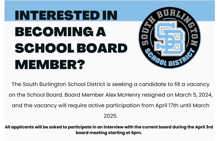 sbhs_vt's tweet photo. Do you care about schools in SB? Please consider serving as a member of our School Board. https://t.co/2ehMOIKT9r