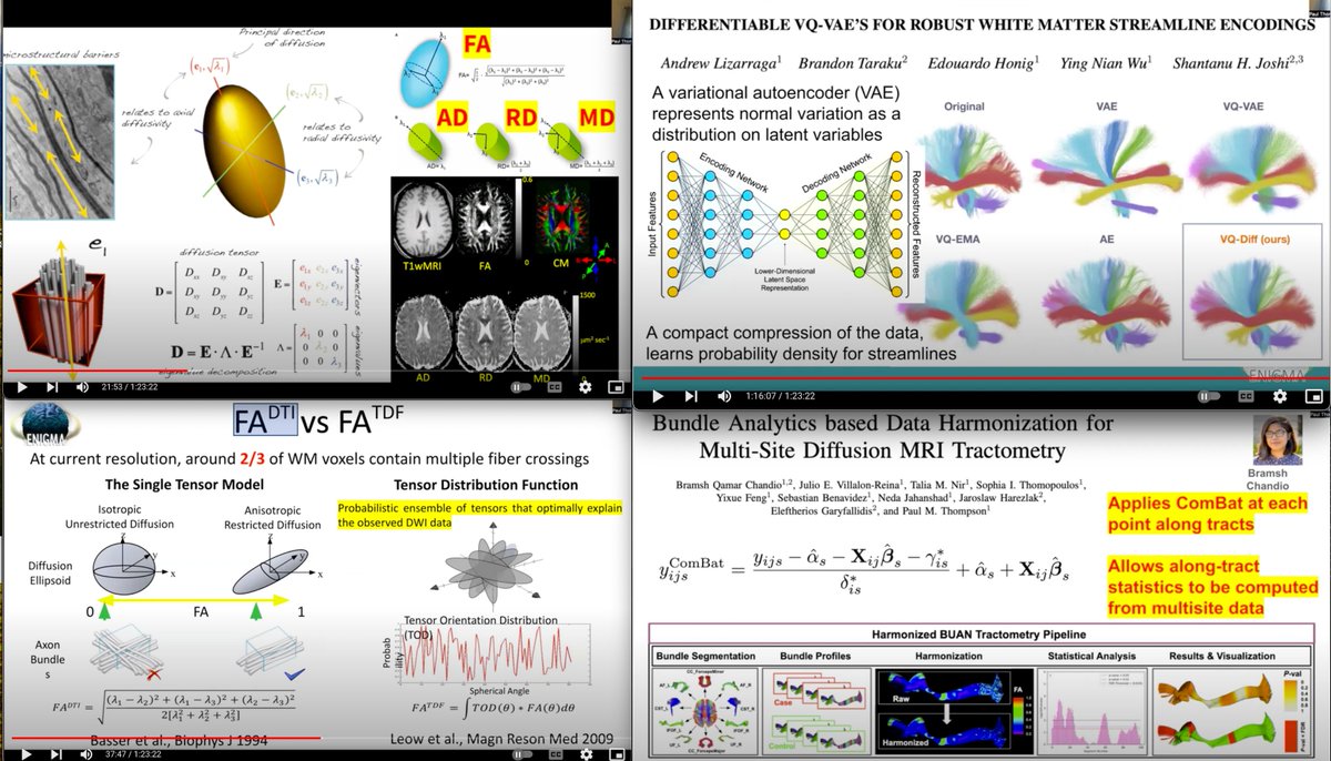 PTenigma's tweet image. OK, here's today's video. Guided tour of diffusion MRI + tractometry in lots of brain diseases - a bit scary in front of an audience of diffusion MRI experts who know tons more about this than I do ! youtube.com/watch?v=i2jHFm…
(start at 15 min to skip the ENIGMA intro)