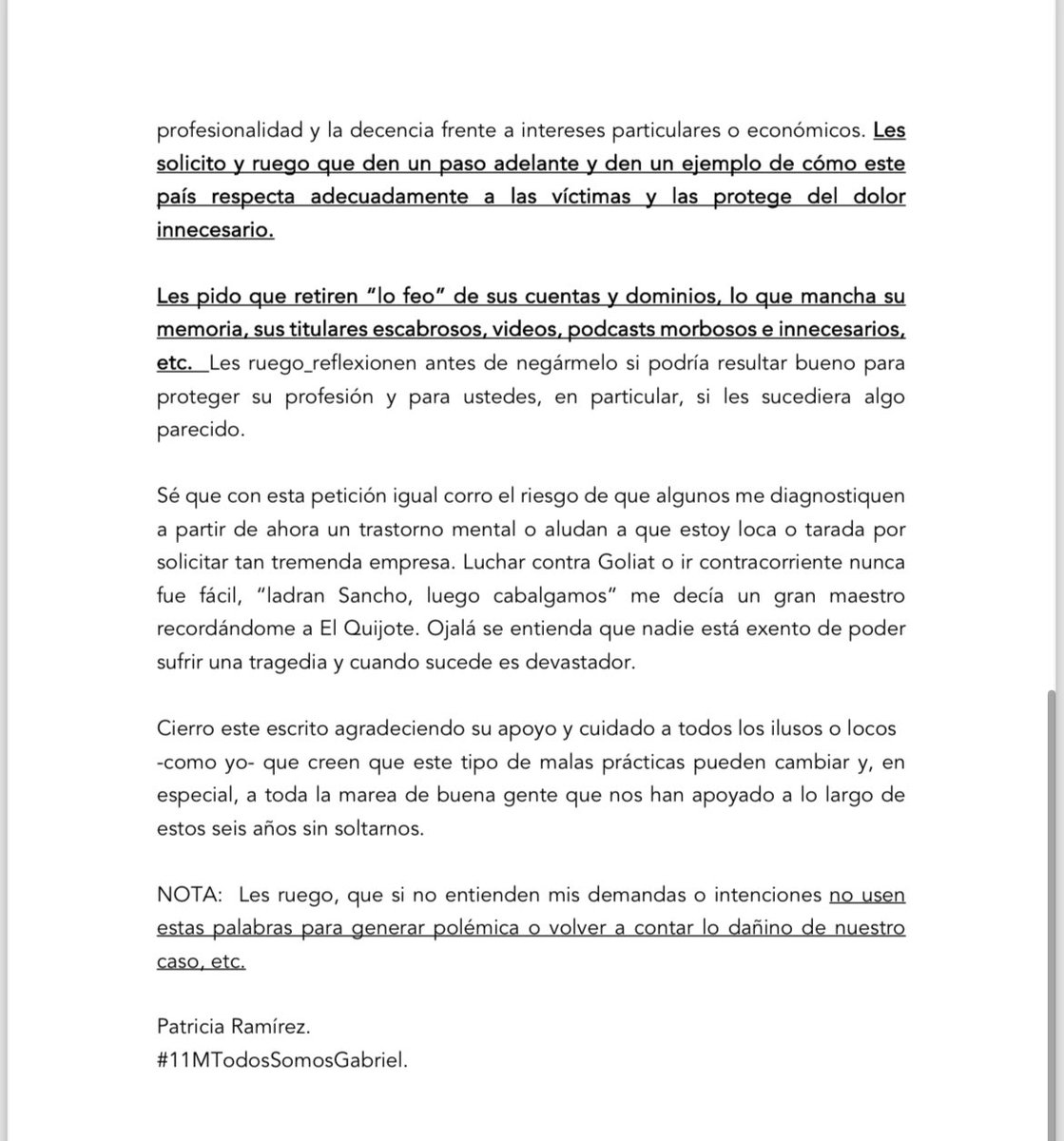 PatriRamirez_'s tweet image. Hoy hace seis años  desde que nos enteramos que Gabriel se marchó  a ser biólogo marino. 

Comparto este comunicado después de muchísimo tiempo en el ánimo de poder contribuir a cambiar las cosas.

Si estás de acuerdo y te late hacerlo comparte. 

Gracias 🌻🐟
#TodosSomosGabriel