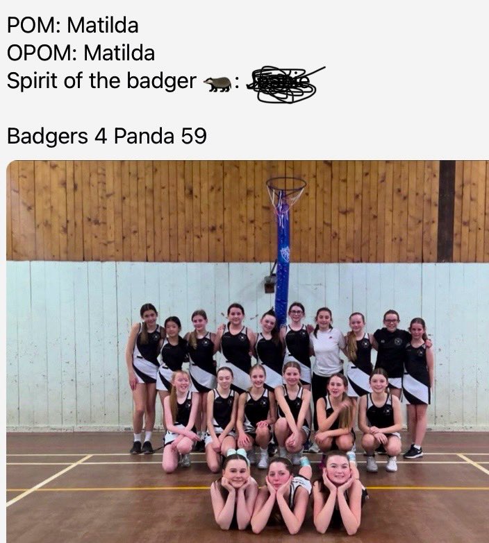 georgiekatborg's tweet photo. It’s not always about winning or being undefeated is it @EnglandNetball ? Badgers have played their hearts out this season and lost EVERY match - but they’re always smiling 😊 proud of you Matilda 🏆 https://t.co/FED16KhTke