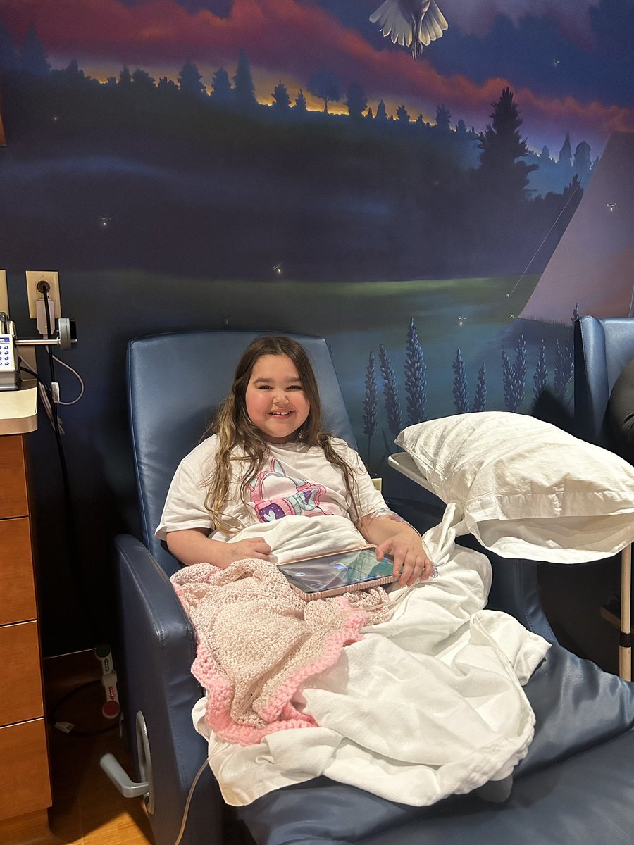 JesseDickert's tweet photo. Round 4οΈβ£β¦β¦complete β
Our beautiful girl is home and resting up. As always, she handled her infusion like a champ!
Three more to go β€οΈβπ©Ή
#chemotherapy #BetterWhenImDancing #pediatricstroke #chemo #Stroke #pediatricstrokesurvivor https://t.co/ePF8LeycBk