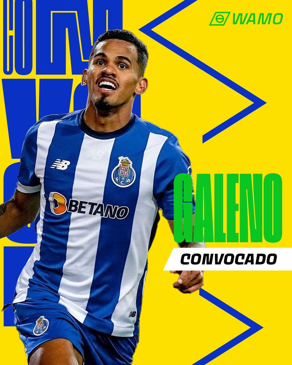 GALENO CONVOCADO! 🇧🇷

Mais um estreante! Na vaga de Martinelli, também lesionado, Dorival Jr. escolheu o atacante do Porto. O que achou da escolha? 

#CanalWamo