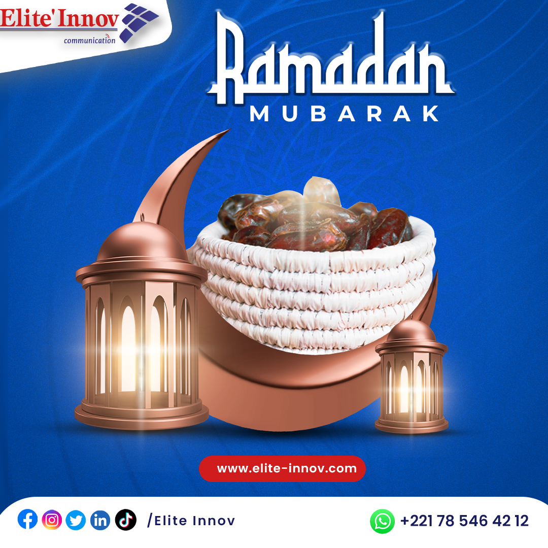 Elite_Innov's tweet photo. En ce début du mois sacré de #Ramadan, période d'abstinence, de solidarité et de renforcement des liens sociaux, nous, #ELITEINNOV, tenons à adresser nos meilleurs vœux de Ramadan à toute la Oumma Islamique 🕌🌙 https://t.co/pi3gUt9DcX