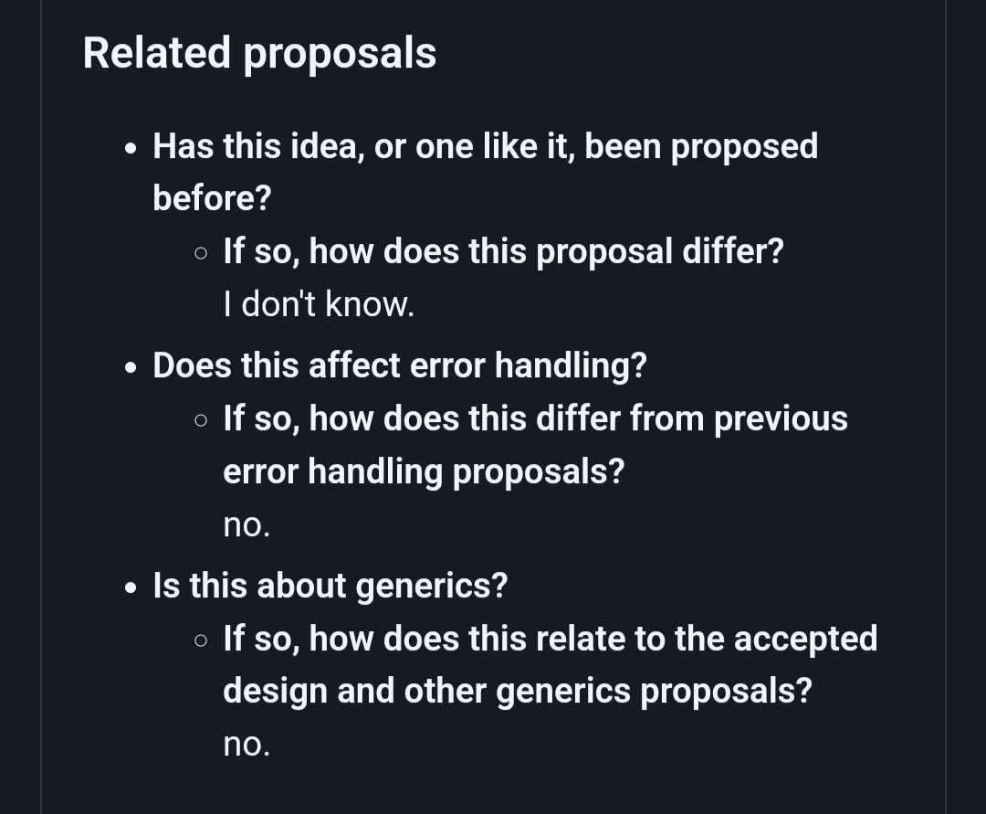 Шаблон Proposal Golang.

- Опять ошибки как то менять собрались?
- Нее, честное слово.
- Опять дженерики оптимизировать будешь?
- Не, не,не, Боже упаси.