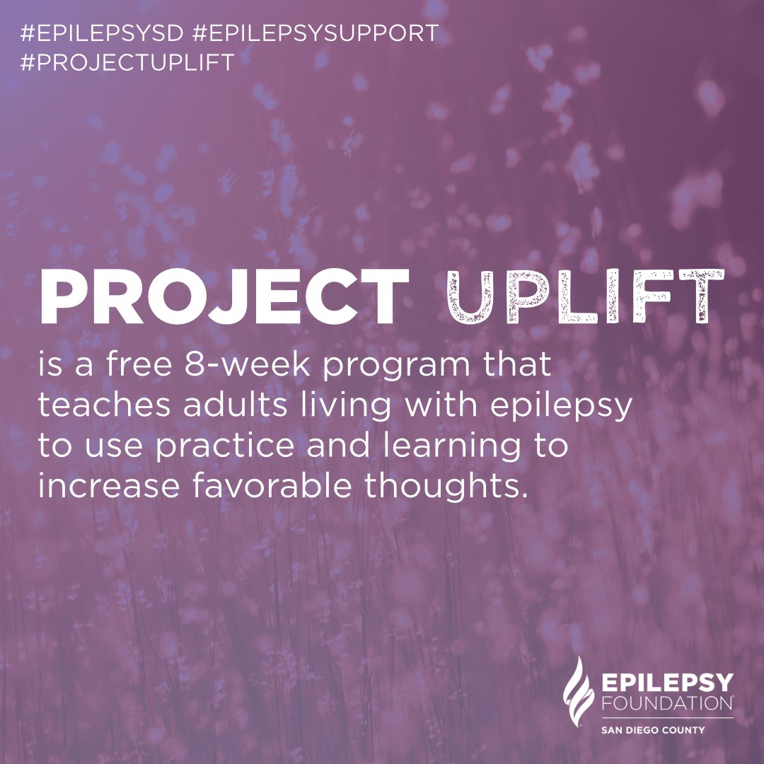 EpilepsySD's tweet image. We&apos;re proud to start #BrainAwarenessWeek by announcing our next session of #ProjectUPLIFT, our free 8-wk program that combines #mindfulness &amp;amp; Cognitive Behavioral Therapy techniques to improve #MentalWellness. Sign up today! epilepsysandiego.org/project-uplift/

#EpilepsySD #EpilepsySupport