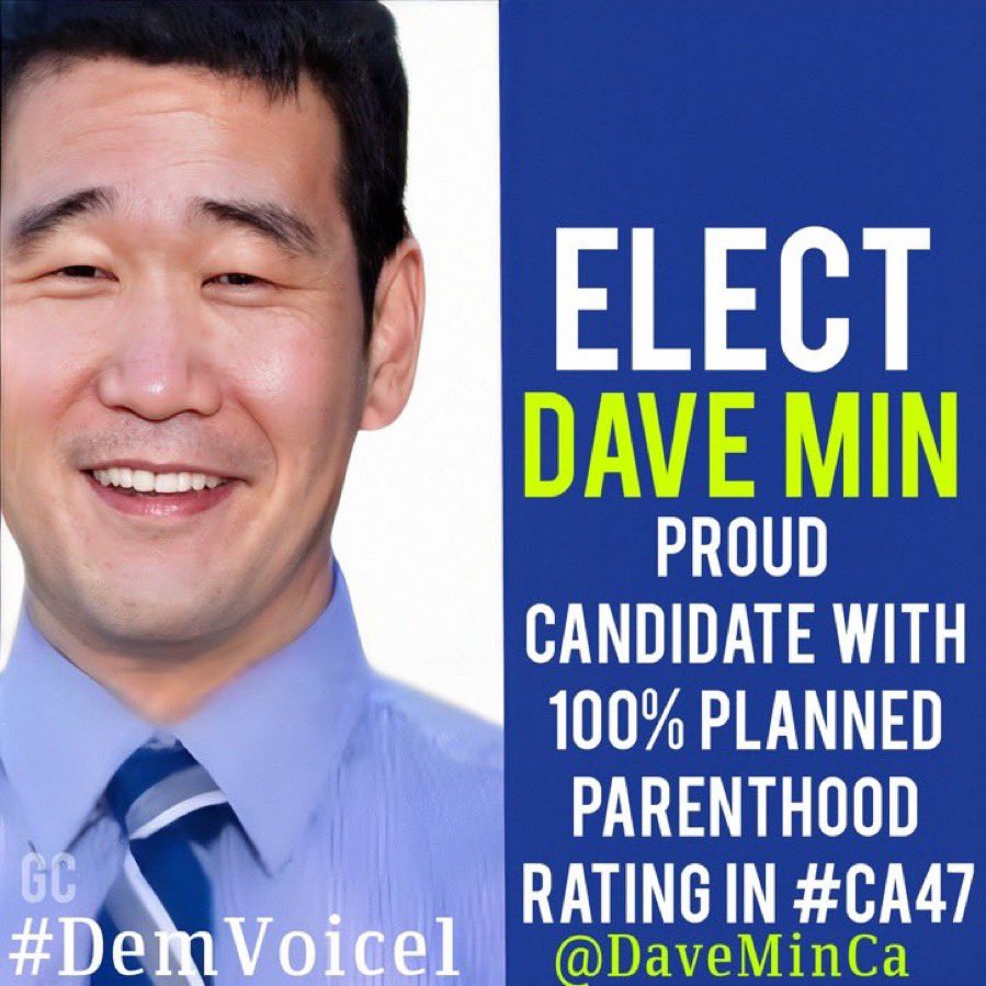 kmeeo's tweet photo. #DemVoice1 #wtpGOTV24 #wtpBLUE
Believing the stakes of the 2024 elections could not be higher, @DaveMinCA #CC47, is running for Congress to keep this seat blue.
He is a proven leader and won his primary despite being outspent 5 to 1. Congrats to Dave Min. https://t.co/jcLnLlSEBm