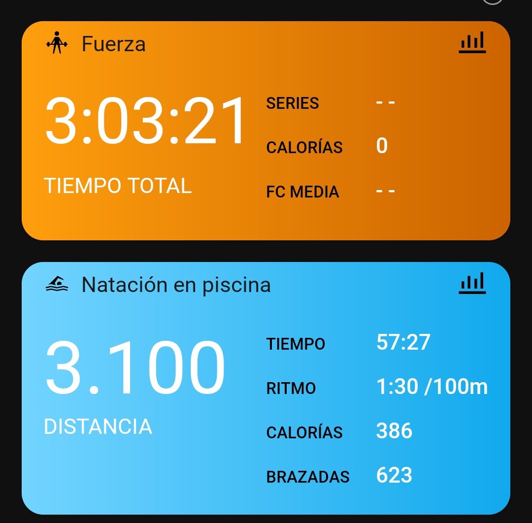 dman_tu_tesito's tweet image. Empezamos con fuerza la semana 👹
Metiendo 🏊‍♂️3x800+etc🏊‍♂️+entreno de 🦿🏋️‍♂️
#TESenforma