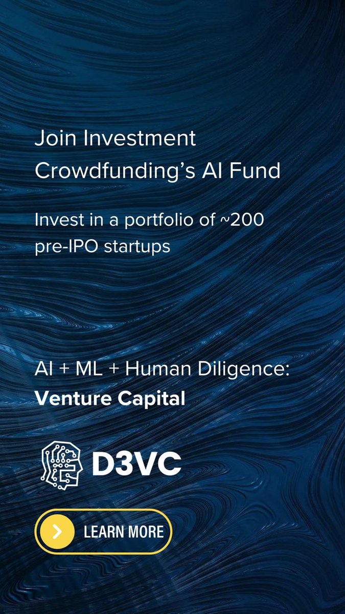 woodien's tweet photo. 🚀 Experience the Future with D3VC's AI Fund! 🔍 Spotting promising startups among thousands of companies using 400,000+ data points. Embrace innovation with AI + ML + Human Diligence: https://t.co/cGMv3g3x79 #AIInvesting #VentureCapital https://t.co/b9r5EK7IMJ