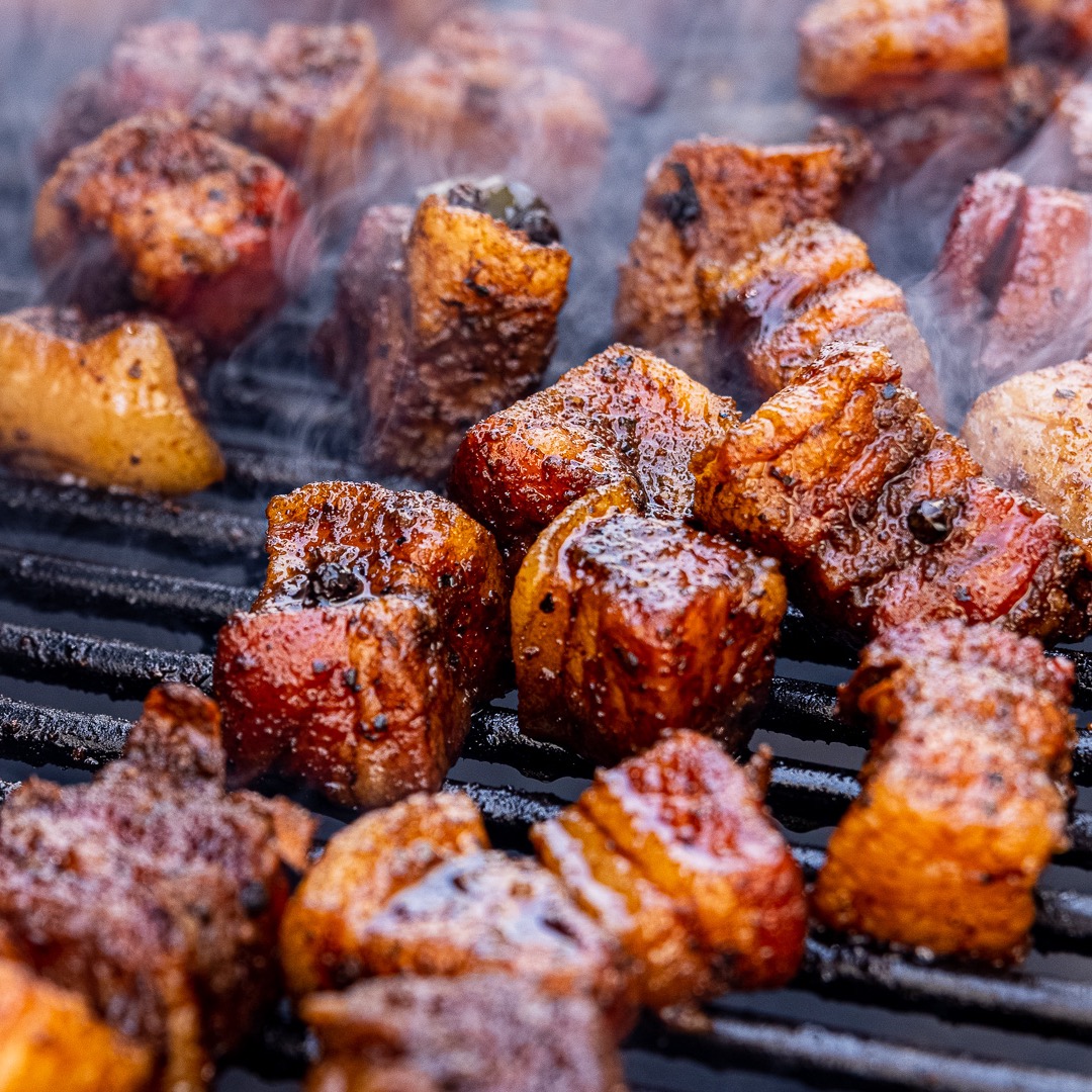 5 words. Adobo Pork Belly Burnt Ends, Visit the full blog post to learn of temps, times, tips, and get the full recipe: blog.thermoworks.com/bbq-grilling/a… #thermoworks #thermapen #porkbelly #burntends #bbq #bbqrecipes