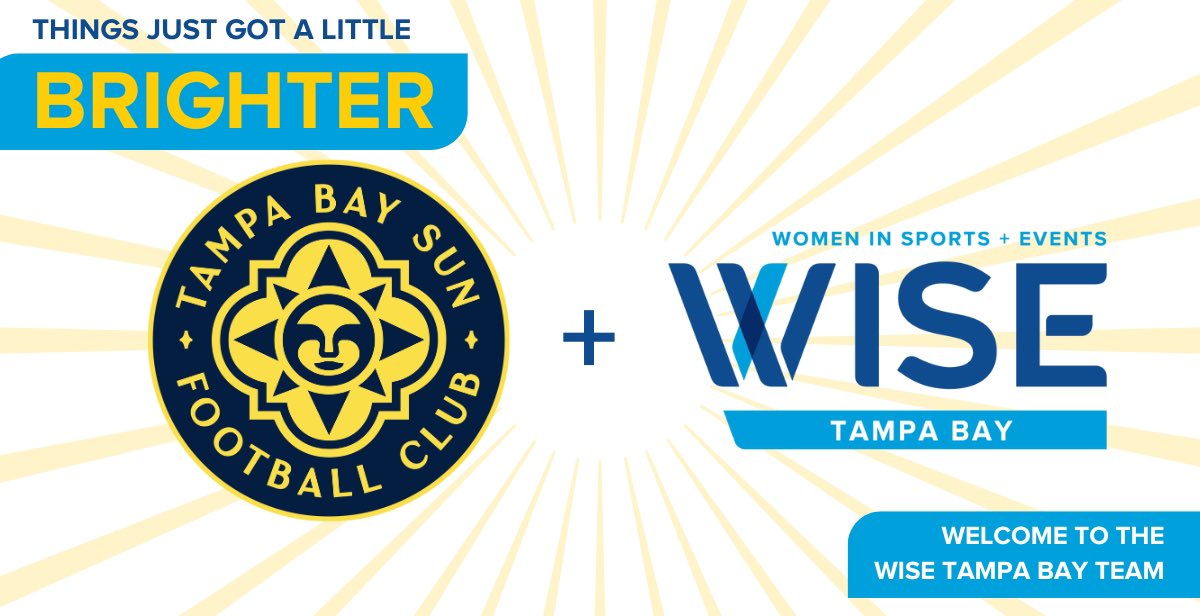 WISE Tampa Bay just got a little brighter! We’re proud to announce our newest Champion Partner and our first-ever professional women’s soccer franchise, <a href="/TampaBaySunFC/">Tampa Bay Sun FC</a>. Learn more: tampabay.wiseworks.org/blogs/wise-tb-…