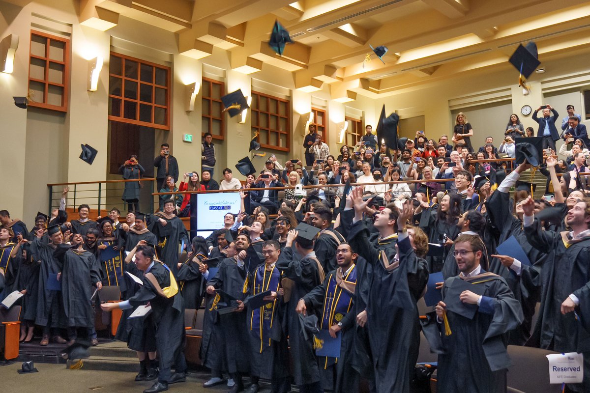 BerkeleyHaas's tweet photo. What a day for the 2024 MFE commencement! Congrats to all our #haasome grads!! 🎓#haas #ucberkeley #quants https://t.co/ylPD4rcr1k