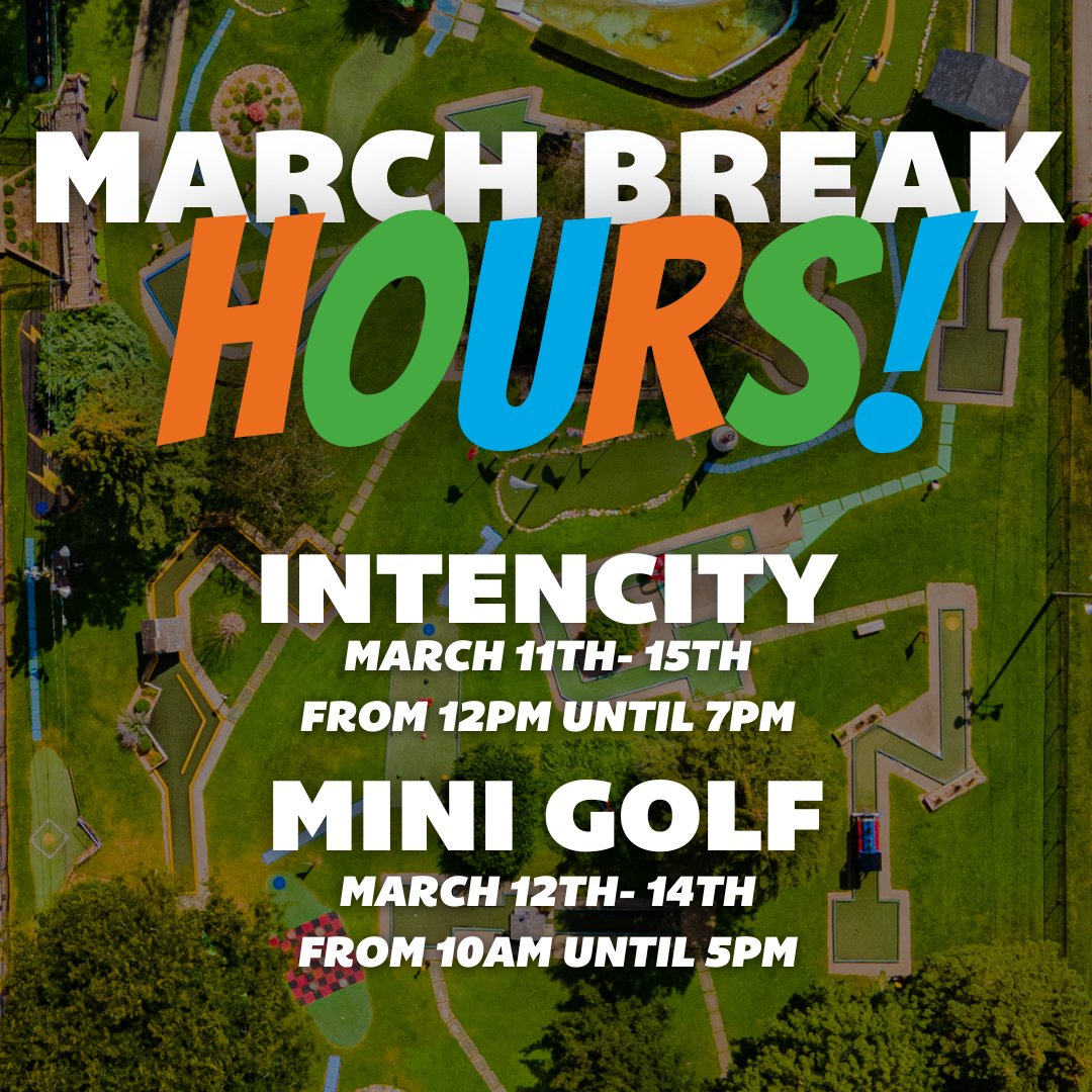 Craving some excitement this March Break!?

You’re in luck - our Intencity building and Mini Golf course are OPEN 🎉

Come and enjoy bumper cars, rock climbing, the jungle gym and more 😄

#eastpark #eastparklondon #ldnont #bumpercars #minigolf  #ldnontfamilyfun #wecauseplay