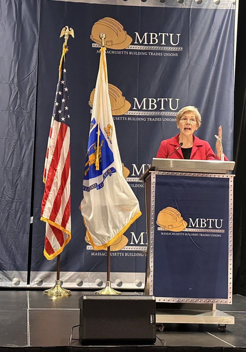 lele6173's tweet photo. It was a great day at the MBTU Conf. It’s always a pleasure to hear the Sec. of Labor and Workforce Dev. Lauren Jones  and Sen. Elizabeth Warren  speak! @IBEW103 
#WePlugYouIn 
#CleanEnergy https://t.co/gSTnL8bX4a