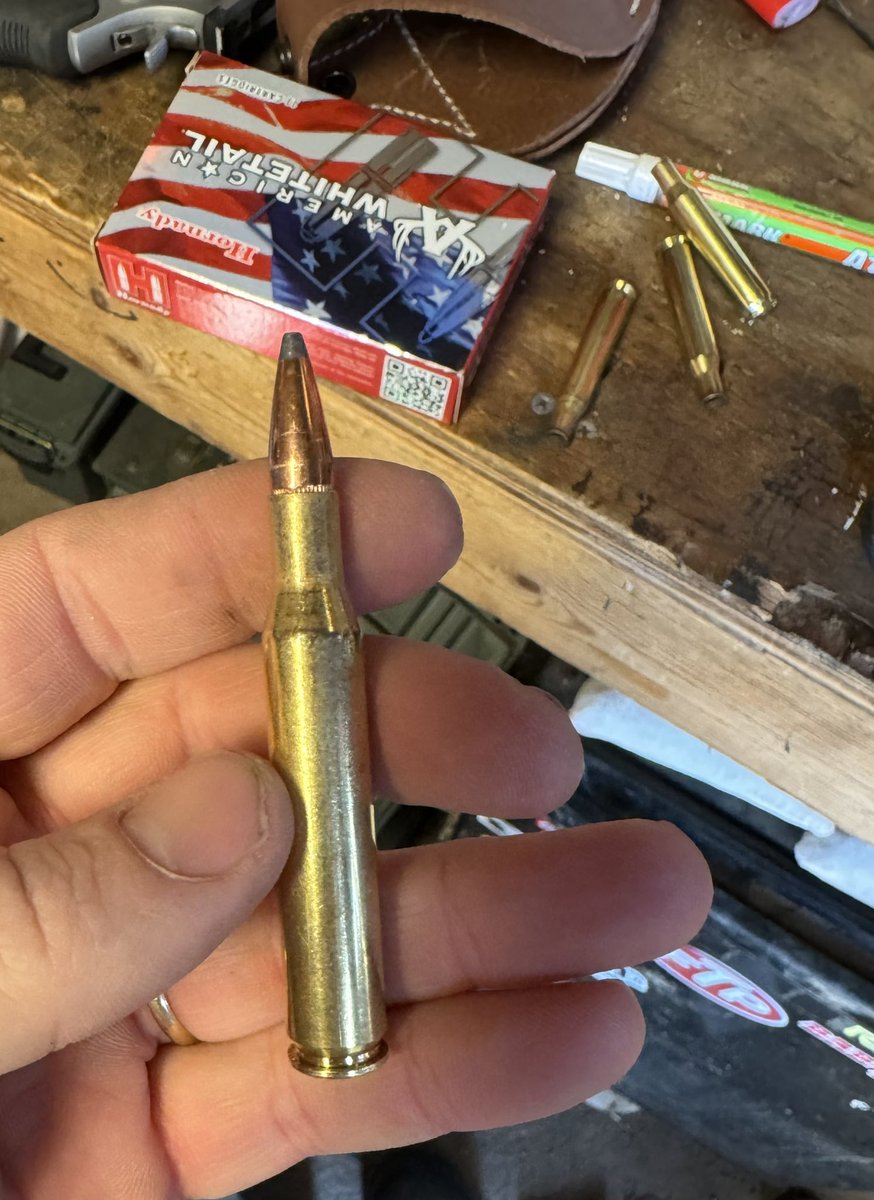 BackwaterFowler's tweet photo. @Hornady response to an ignition failure. This was to be the 18th round ever fired from the #rifle, with a thorough cleaning after the 10th round. I would have accepted “shit happens” over blaming a new rifle. Fortunately this was just comparing ammo &amp; zeroing for 160yds. https://t.co/4fqWBtAh99