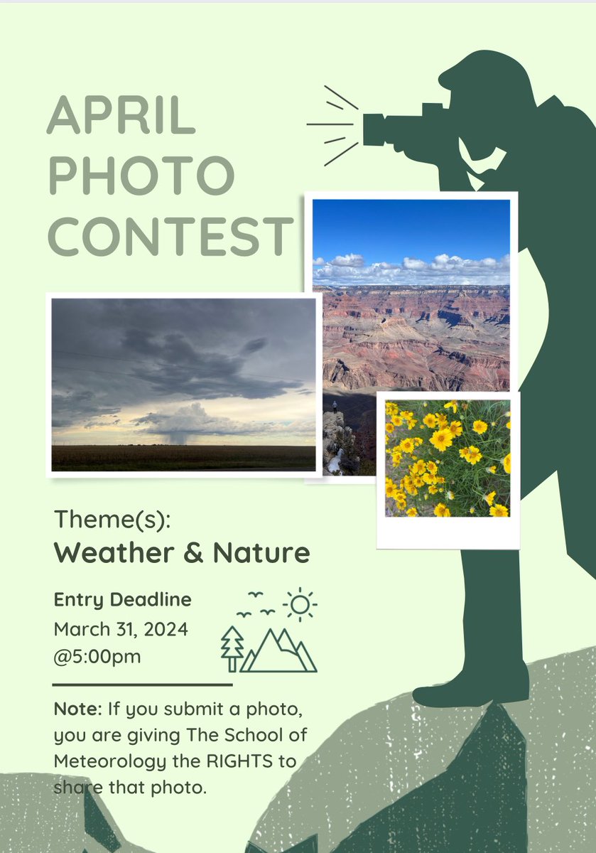 It’s that time of the month… our April Photo Contest is now LIVE! To enter: please DM our Instagram your weather or nature related photo, name, and location of where the photo was taken! You have until 5:00pm on March 31st to submit your photo! 📸🌷⛅️