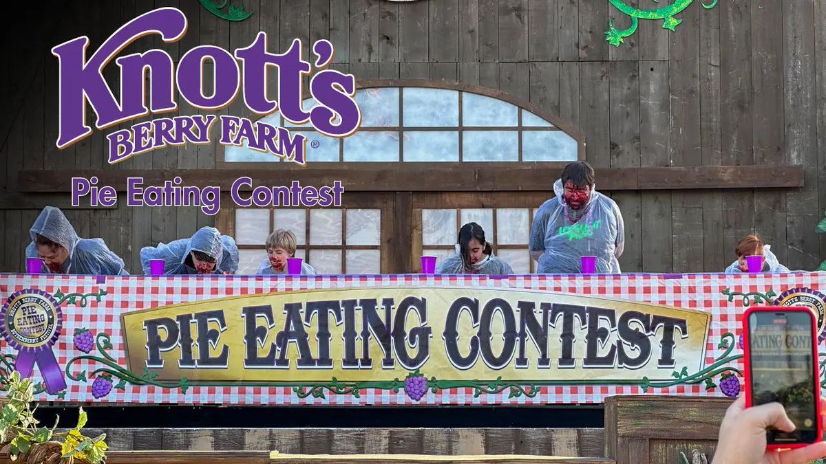 DAPs_Magic's tweet photo. VIDEO: Pie Eating Contest Returns to Knott’s Boysenberry Festival https://t.co/u0DnduJvfA
#boysenberryfestival #knotts #pieeatingcontest https://t.co/cXdpw7ZVeE