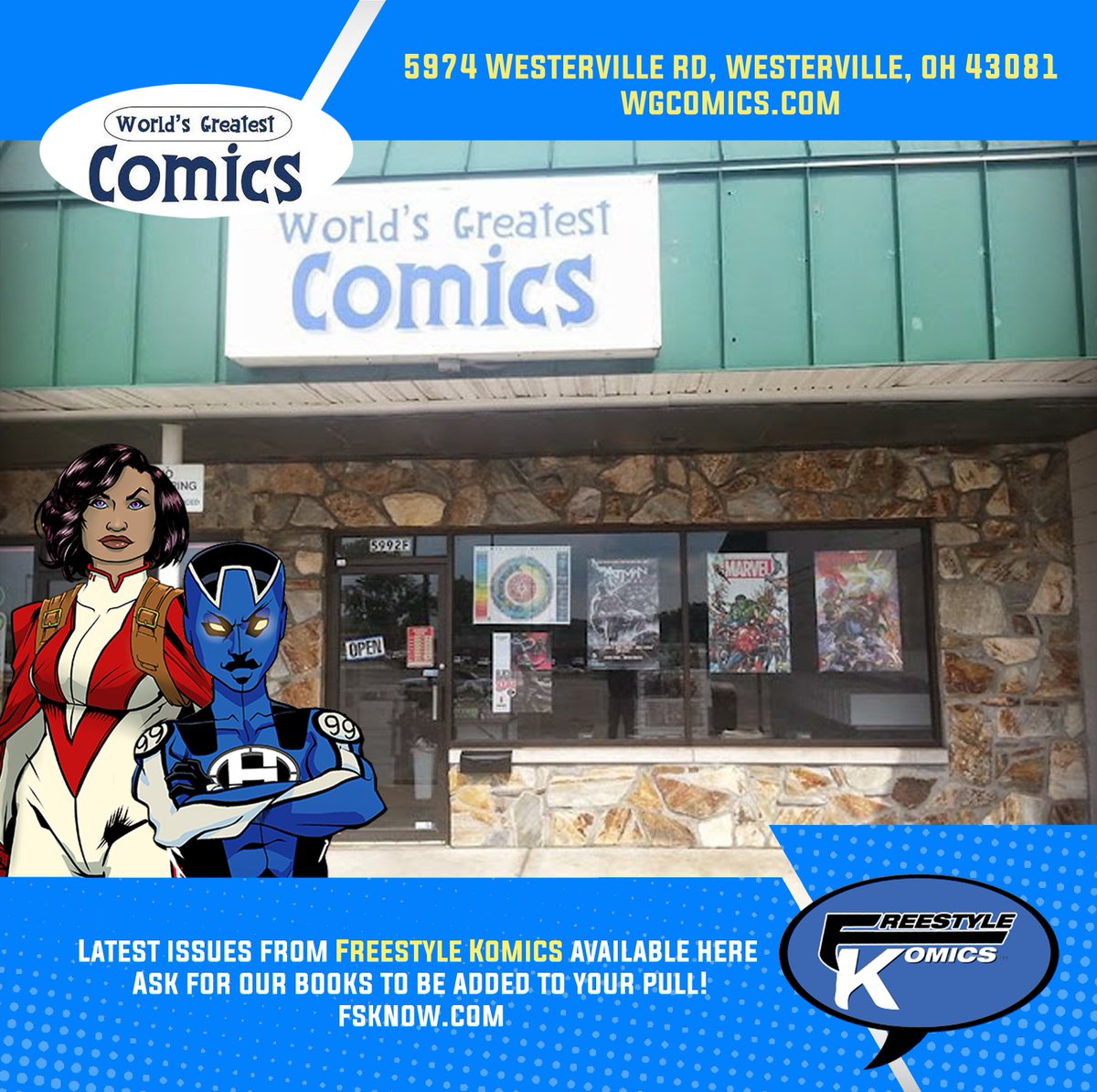 Grab the latest from FSK at World Greatest Comics! Support local Columbus! @WGComics #comic #comicbook #comicbooks #columbus #local #localartist #indie #indiecomicart #laughingogreohio #columbusohio