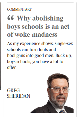 The shock that Sheridan went to an all boys school would register 0.0000000001 on the Richter scale