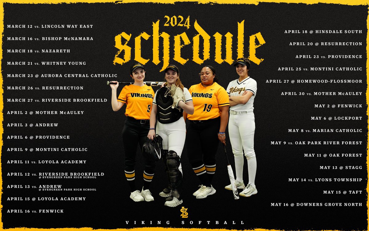 2024 season kicks off tomorrow! Check out our full schedule!