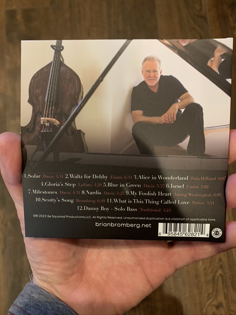 There is nothing like having a new release in your hand the day they show up! It is a tribute to the brilliant bassist Scott LaFaro. I am honored to have a beautiful writing in the booklet from Helene LaFaro-Fernandez, Scott LaFaro's sister. Available April 5. I can't wait!