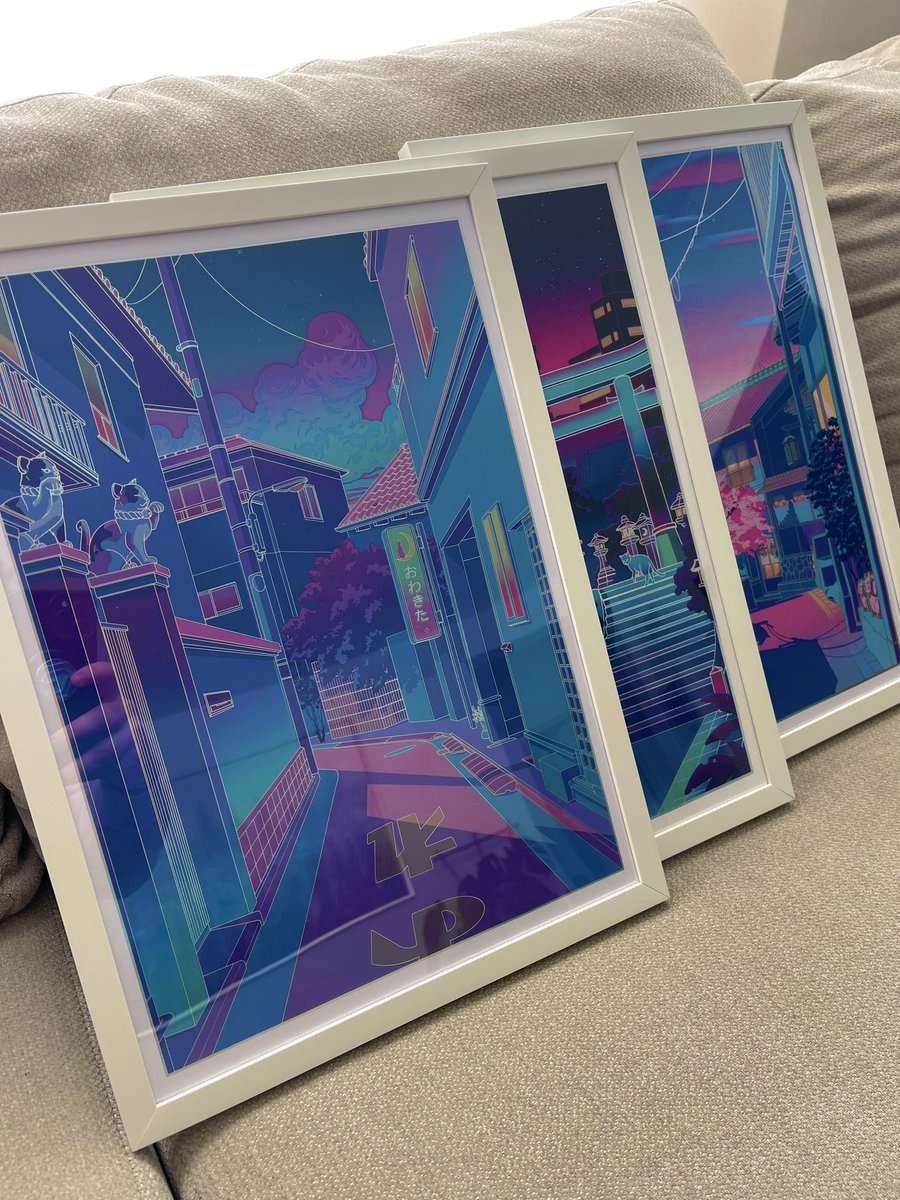 Beautiful art by @Owakita_. Excited to put them up this week 😍