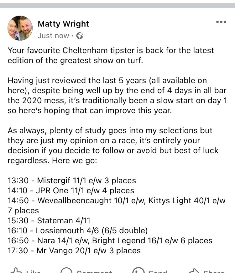 wrightstuff1986's tweet image. #CheltenhamFestival #FollowTheWrightStuff