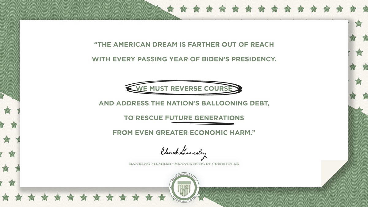 The Biden Budget adds to our nation's soaring debts and deficits, busts budget caps and threatens the American dream.