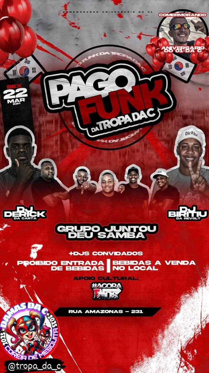 Lembrando que dia 22 agora é tudo com nós mesmo Pagofunk da Tropa da C 🇰🇷  COMEMORANDO ANIVERSÁRIO DO NOSSO 01 💪 Só chegar e ficar avontade.. 💣💣💣💣💣🇰🇷🇰🇷🇰🇷🇰🇷🇰🇷🇰🇷🔥🔥🔥🔥🔥 <a href="/loucosdepilares/">TURMA LOUCOS</a> <a href="/AsKaralhadas/">AS KARALHADAS! 🥇👑</a> <a href="/AFGT2020/">AFEGANISTÃO 🇦🇫</a> <a href="/asmetralhasss/">METRALHAS DE RICARDO</a> <a href="/_Asmercenarias/">AS MERCENÁRIAS 🎭🤭</a> <a href="/ASDETERMINADAS/">AS DETERMINADAS 🍎</a> <a href="/TurmaRetao/">TURMA RETÃO - CH.M 🐺 🇭🇷</a>