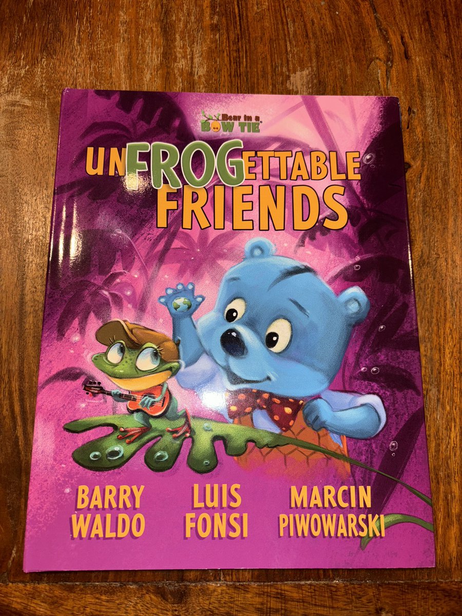 .Look what just came in the mail!!!! 😱🥰 It’s The Bear Who DARED sequel, Unfrogettable Friends by our incredible @BarryWaldo Barry has limited signed editions for sale and you can also find this book and The Bear Who DARED on Amazon. #unfrogettablefriends
