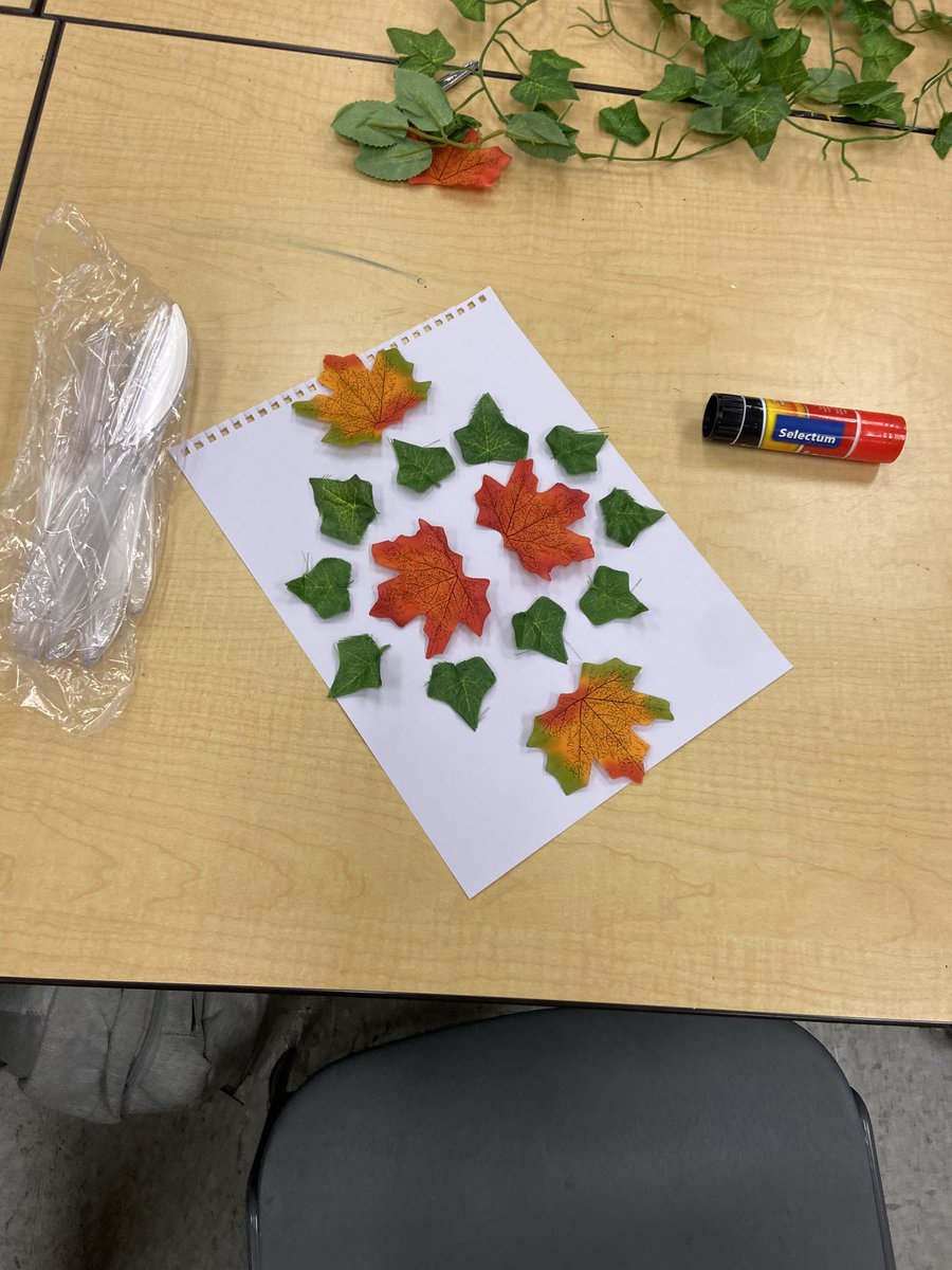 Using leaves in art while also creating a focus on patterning! Students would be encouraged to forage for natural materials to create mandellas &amp; patterns. In a jk/sk classroom, you could take students on a nature walk and collect your materials! @EY_uwindsor